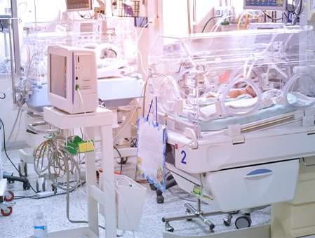 State of the art Neonatal ambulance with transport incubator and ventilator