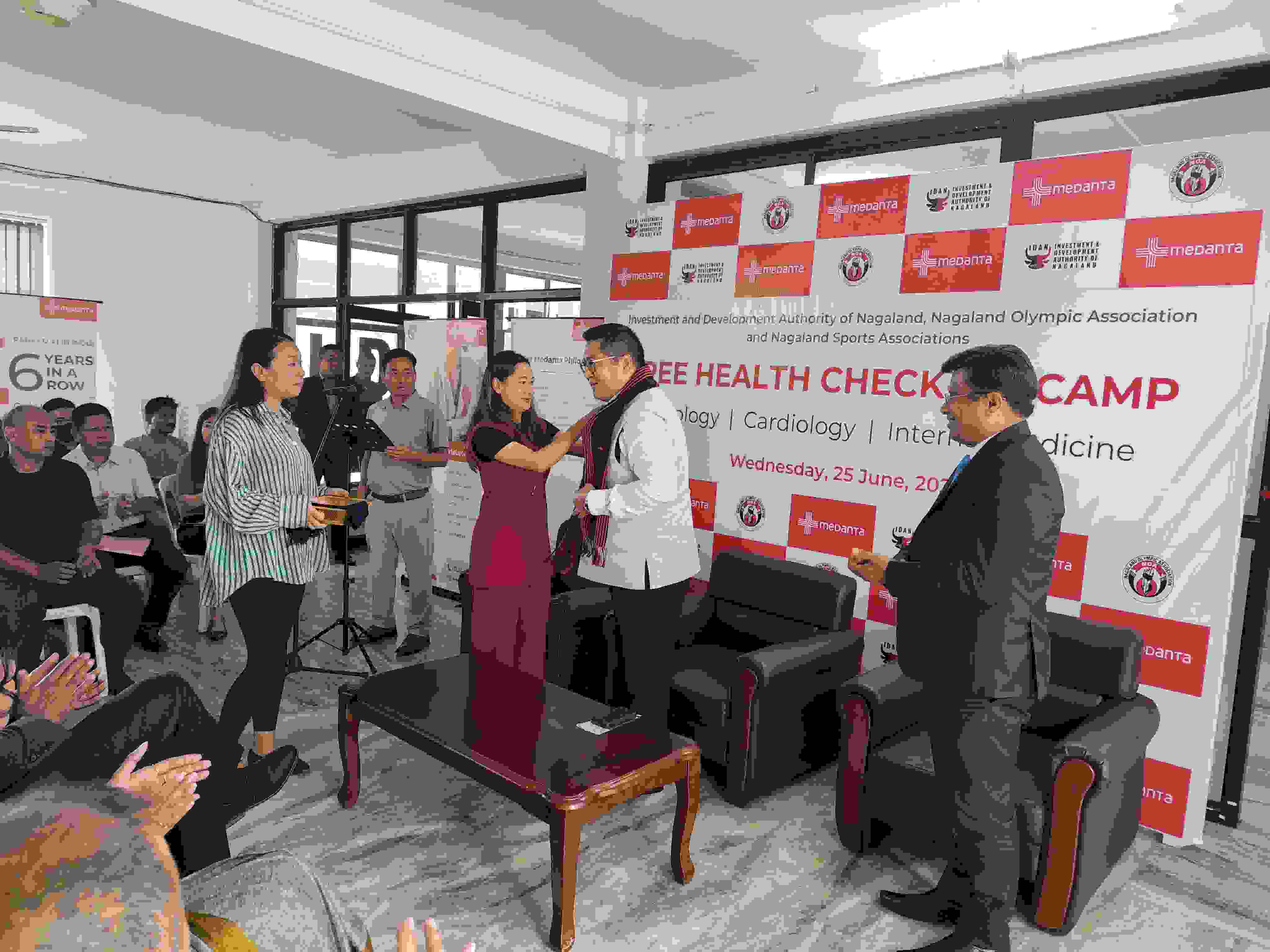 Mr. Sharingain Longkumer, Speaker of Nagaland Legislative Assembly, on Day 1 of the Medical Camp